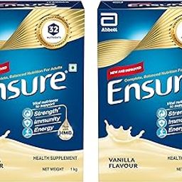 Ensure Complete, Balanced Nutrition Drink For Adults 1kg, Vanilla Flavour, Now With A Special Ingredient HMB And 32 Essential Nutrients To Help Build & Protect Muscle Strength (Pack of 2)-16