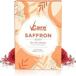 VCare Saffron Soap for Men and Women|76% TFM Grade 1 | Real Saffron Soap For Clear Skin - 100gm Buy 3 Get 1 Free-image-69