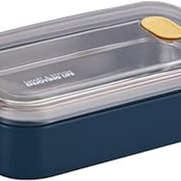 Wosta Executive Insulated Air-Tight 2 Stainless Steel & Plastic Containers Lunch Box Handheld Tiffin Leak Proof Container for School Office use - Blue, (Lunch Box SINGALE Layer)-image-98