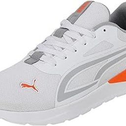 Mens Armour V2 Nimbus Cloud-White-Vibrant Orange Walking Shoe - 6 UK (38870103)-image-89