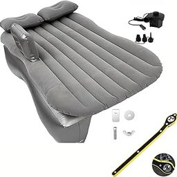 BESTZONE RETAIL MALL® Multifunctional Car Bed Seat, Universal Car Back Seat, Travel Air Inflation with Two Air Pillows,Car Air Pump and Repair Kit,Car Bed for Kids,Travel & Beach (Grey)-image-59