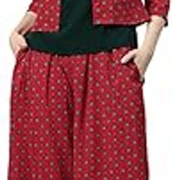 Women Solid Green Top with Printed Trousers & Jacket-picture-51