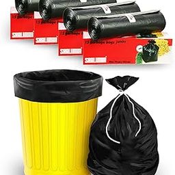 Shalimar Premium Garbage Bags Jumbo Size 30x45 Inches|60 Bags (Pack of 4 Rolls with 15 Bags Each) for Dustbin Bag/Trash Bag (Black)-picture-28