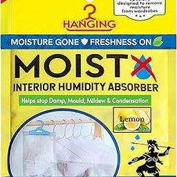 Moisture Absorber 200g Hanging Pouch with dual benefits | Lemon Fragrance | Capacity to trap 500ml of moisture from air | For Wardrobe, Kitchen Cabinet, Bathroom...-image-97