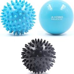 Kobo AC-101 Massage Ball Set of 3 Balls, Soft Spike, Hard Spike, Lacrosse Massage Balls for Self Release Deep Tissue Manual Whole_Body Massager, Muscle Mobility, Post Workout Recovery, Multicolor-image-41