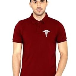 Men's Doctor T-Shirt Mehroon 100% Cotton t-Shirts Men-image-1