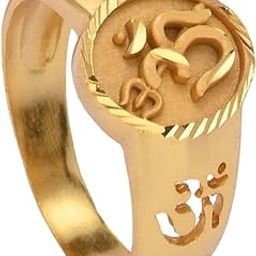 Men's Style Gold Plated Om Ring Collection for Boys & Man-image-34