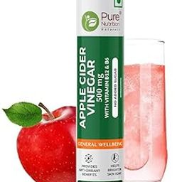Pure Nutrition Apple Cider Vinegar Apple Flavour 15 Effervescent Tablets for Weight Management & Gut Health, ACV with Mother, Vitamin B6, B12 & Garcinia Cambogia for Weight Loss & Easy Digestion-image-62