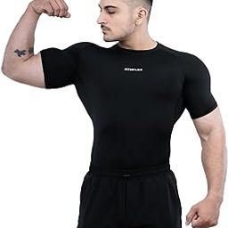 Athflex Men's Half Sleeve Ace Compression T-Shirt - Ultra Stretch, Premium Nylon Spandex Blend, Moisture-Wicking, Quick-Dry, Breathable, Muscle Fit Activewear for Gym, Fitness, and Sports-image-18
