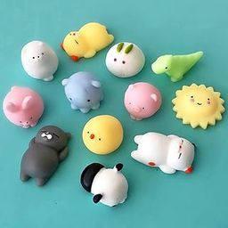 ANAB GI Kawaii Mochi Squishy Toys - Mini Animal Stress Relief Squishies for Kids' Birthday Party Favors (Random, 5 Pack)-32