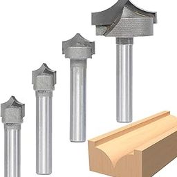 Akylin 4pcs Point Cutting Roundover Router Bit Set,1/4" Shank,Round-Over Plunge Cutter for Wood Plunging,Routing-picture-29