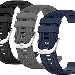 HUABAO 22mm Watch Strap Compatible with Garmin Forerunner 255,Adjustable Silicone Sports Wristband Replacement Band for Garmin Forerunner 255 Smart Watch-image-31