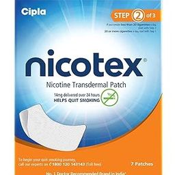 Cipla Nicotex Nicotine Transdermal Patch | Helps to Quit Smoking | WHO - Approved Therapy | 7 Patches (Step 2-14mg)-image-4