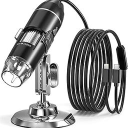 ETZIN USB Digital Microscope, 50X-1600X Magnification Handheld Digital Microscope Compatible with iOS & Android Devices, Adjustable Stand, 8 LED Lights, Portable Microscope Camera for Adults, Kids-19