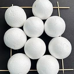 MSGH Spherical Craft Foam Balls 2.5 inch (9 pcs) for Decoration and Kids Craft Making, DIY Craft Balls for School Projects and Solar System Making, Party and Craft Foam Balls (2.5 INCH)-98