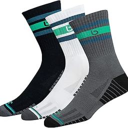Men's Bamboo Sports Crew Socks for Running & Gym, Pack of 3, Free Size-image-71