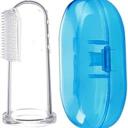 Baby Bucket Baby Silicone Finger Toothbrush/Tongue Cleaner with Case – [Blue]-image-20