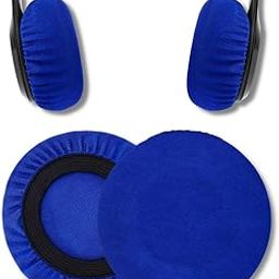 Crysendo Headphone Ear Cushion Cover for Audio Technica, Son-y, JBL, AKG Headphones | Protectors for 9-12cm Earpads | Stretchable Fabric Ear Cushion Sweatproof Ear Pad Cover (Large - 1 Pair) (Blue)-image-86