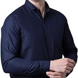 Slim Fit Cotton Blend Formal Shirts for Men-image-12