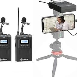 Boya by-WM8 Pro-K2 UHF Omnidirectional Dual-Channel Wireless Microphone System with One Receiver and Two Transmitter (Black)-32