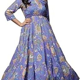 Women Cotton Tiered Printed Dress-image-14
