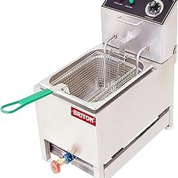 BRITON Versatile 12-Litre Gas and Electric Fryer - Stainless Steel, Dual Heating Options, Adjustable Temperature Control for Commercial Use-31