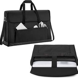 Trunab Monitor Carrying Case 24-27 Inch Padded Travel Bag Hold Up to 2 LCD Screens/TVs, Not Compatible with iMac, with Accessories Pocket, Shoulder Strap, PU Bottom, Black-image-17