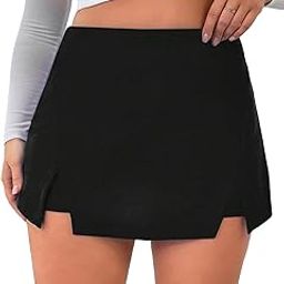 Women's Plus Size Asymmetrical Skorts High Waisted Skirts Shorts-image-4