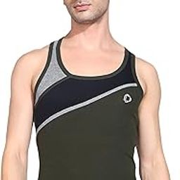 Men's Solid Cotton Gym Vest (Colour May Vary)-image-91