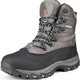 Men's High Top Waterprof Insulated Warm Genuine Leather Winter Snow Boots-image-33