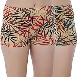 Women Solid Cotton Mid Rise Boy Shorts Panties (Pack of 2)-image-32