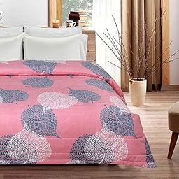 BSB HOME 220 GSM Microfiber Reversible AC Comforter/Blanket for Winter/Quilt/Duvets for Single Bed Size (152X240 cm, Pink,White & Blue)-image-89