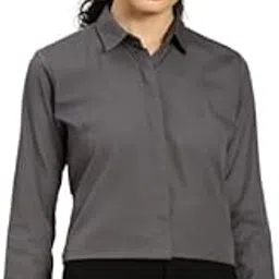 hancock Women Solid Regular Fit Pure Cotton Formal Shirt(16001Wine)-picture-44