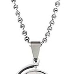 One Rupee Anaj Coin Rotational Symbol Jewelry Gold Stainless Steel Pendant Necklace Chain For Men And Women-image-94