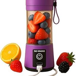SD Decor Portable Blender for Smoothies and Juices | USB Rechargeable Juicer Mixer with 2000mAh Battery, Ice Crusher, Electric Shaker Bottle for Travel Gym Office Busy Moms (Purple)-18