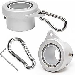 HIBLE Flag Pole Rings with Built-in Bearings, Aluminum Alloy Flag Pole Spinners, 360 Degree Rotating Flag Mounting Rings, Tangle Free Flag Pole Clips for 0.75-1.02" Pole (1 Inch, Matte Silver)-image-31