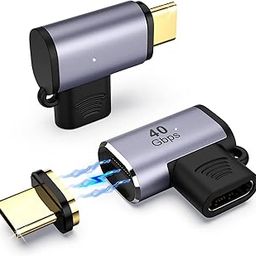 atdaraz USB C Magnetic Adapter, 90 Degree Magnetic USB C Adapter 24 Pins with PD 100W Fast Charge USB4 40Gbps 8K 60Hz for Thunderbolt 3/4,Pro/Air/ROG Ally/Steam Deck/PS5 PSVR2-image-88