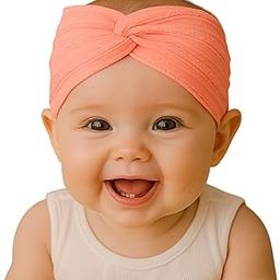 SYGA Baby Headband Nylon Soft Stretchable Bow Hairbands For Newborn Infant Toddler Kids 0-3 Year (Pink)-image-48