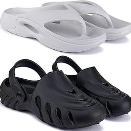 Combo Pack of 2 Slipper/Flip Flops/Slides/Clogs/Sandals for Men (V-600 Vs Clog 100)-image-56