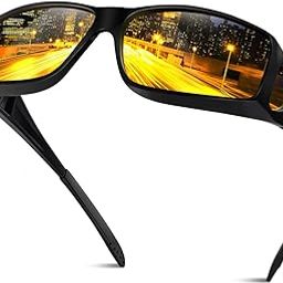 Bio-th Night Vision Driving Glasses Fit Over Glasses for Men Women,Wrap-Around Glasses-image-99