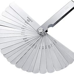 uptodateproducts Stainless Steel Feeler Gauge Dual Marked Metric and Imperial Measuring Tool (0.04-0.63 mm, 26 Blades)-picture-28