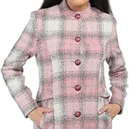 honnete Casual Regular Fit Single Breasted Stand Collar With Stylish Button Winter Coat for Women-picture-38