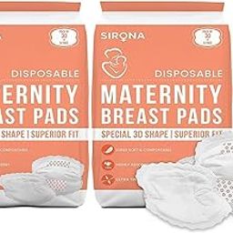 Sirona Disposable Maternity and Nursing Breast Pads for Women – 72 Units (2 Pack– 36 Pads Each)-image-28