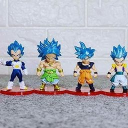Mallexo DBZ Action Figures Set 4PCs Dragn Bal Z Toys for Kids Animee Toy Set of Size 7-8 CM for Car Dashboard, Decoration, Cake, Office Desk & Study Table Multicolor (4PCsS1)-image-13