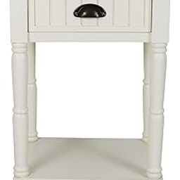 DDS Dream Decor Shoppee Wooden Side Table with Drawer Coffee Table Side Tabl Bed Side Table End Table with Storage,Wood Side Tables Living Room Table Bedside Table (White)-image-54