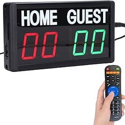 Yosoo Score Board, 5 Gear Brightness US Plug 100ââ‚¬â€˜240V Electronic Scoreboard Portable for Football-image-36