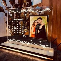 WEHATKE Anniversary Gift for Couple Special | Customized LED Calendar Frame | Romantic Personalized Gift for Him and Her | Unique Wedding Gift | Best Gift on Birthday, Anniversary & Special Days-picture-23