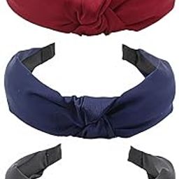 Hair Bands for Girls 3 Pcs Hairbands for Women Multicolor Fabric Knot Headband Hairband Hair Accessories for Women and Girls.-image-52