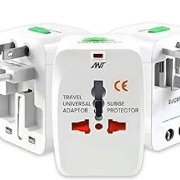 Ant Amigo International Travel Adapter, Worldwide All in One Universal Power Wall Charger AC Power Plug Adapter for USA EU UK AUS Cell Phone Laptop Tablets_ White-22