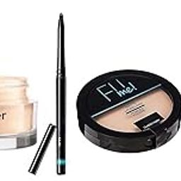 Fii Me love Powder Pore-Less Oil Control Compact Powder- Matte Finish Face -Fii Me loveMatte-Pore-Less Foundation -Highlighter And Contour Stick Highlighter (Cream)-Kajal Eyes-Loose Face Powder-15
